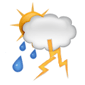 Nuageux avec orages