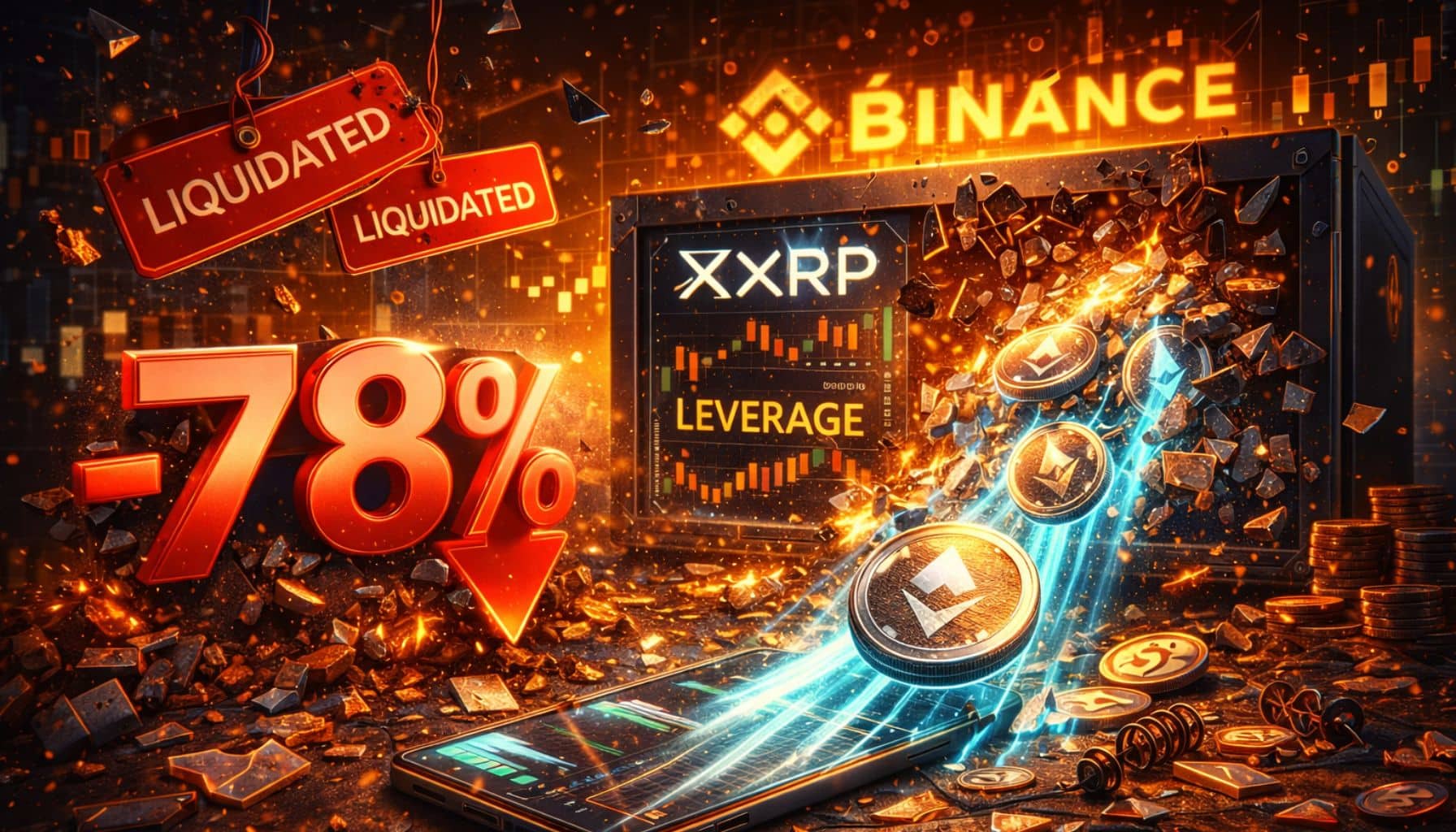 Effondrement de 78 % du Levier XRP sur Binance : Un Commerce Surchargé Débarrassé