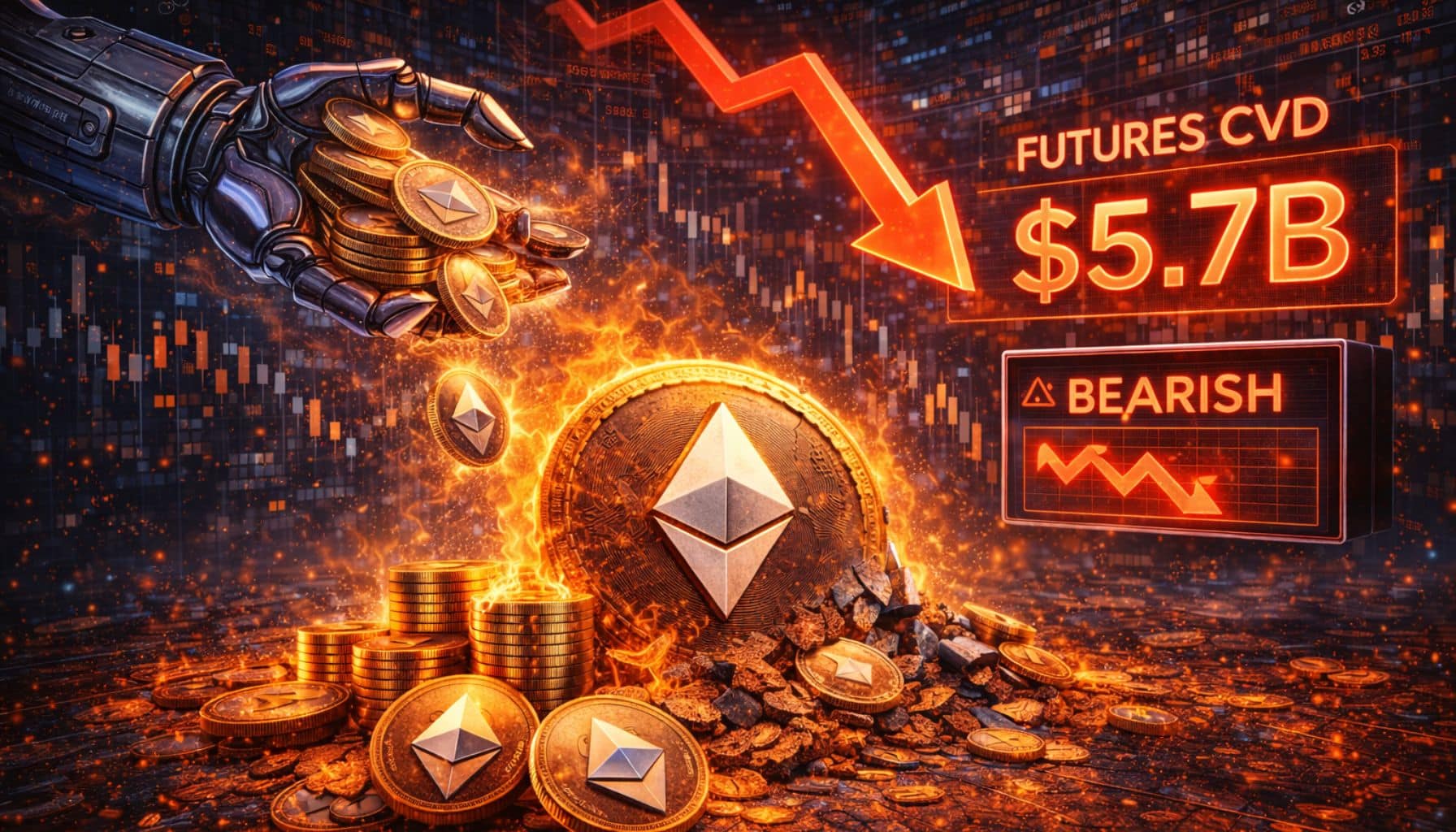 <strong>Les Investisseurs Avisés Continuent-ils à Se Défaire d’Ethereum ? Le CVD des Futures Révèle une Pression Baissière de 5,7 Milliards de Dollars.</strong>